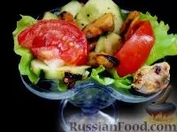 Салат із морепродуктів, Салат із огірків, рецепти з фото на 37 рецептів морепродуктів