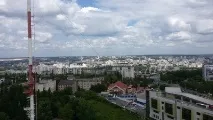 Телевізійна вежа, що світиться, в Мурманську вежа