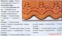 Ажурний малюнок спицями з сердечками з описом та схемами ажурний