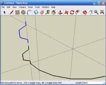 SketchUp - Різьблення. ліній
