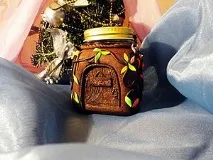 Декорування скляної банки за допомогою полімерної глини скляної