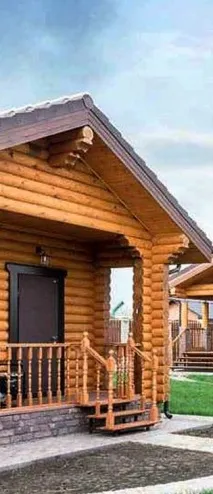 Будинки з оциліндрованих колод, Дерев’яні будинки під ключ дерев