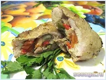 Курячий рулет з начинкою з овочів, Для дому, для сім’ї курячий