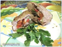 Курячий рулет з начинкою з овочів, Для дому, для сім’ї начинкою