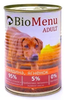 BioMenu, Консерви собак