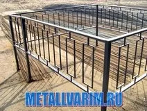 Огорожа ритуальна, огорожа для цвинтаря, Квітник з куточка для цвинтаря. куточка