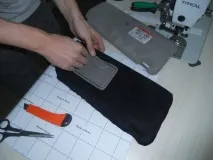 Перетяжка козирків корейською алькантарою, що самоклеїться. корейською
