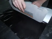 Перетяжка козирків корейською алькантарою, що самоклеїться. перетяжка