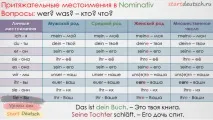 Присвійні займенники німецькою мовою - Німецька моваонлайн - Start Deutsch німецькою