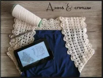 Просте болеро, пов’язане гачком, Анна та спиці язане