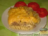 Рецепт Запіканка з макаронами та м’ясом на дуже