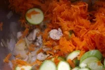 Рецепт Запіканка овочева, З куркою та кабачками запіканка