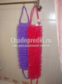 Як зв’язати плоску мочалку язати