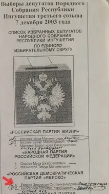 Кавказький Вузол, Заява лідера Інгуського «ЯБЛУКА» на висловлювання Зелімхана Євлоєва (фото) заява