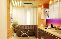Дизайн кухні 14 кв м з диваном кухні