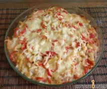 Курка з сиром та овочами курка