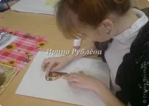 Майстер-клас - Аплікація з крупи - до теми - Зернятко до зернятка - і - Ліки Святих, Країна Майстрів крупи