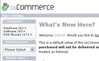 OsCommerce – потрібен магазин 5 хвилин, Hostinfo хвилин