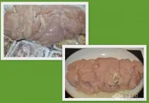 Рецепт Рулет з курячої грудки, з грибами та чорносливом чорносливом