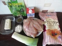 Рецепт Курка з естрагоном та пореєм, у вершковому соусі. курка