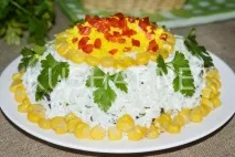 Листковий салат зі свининою та грибами грибами