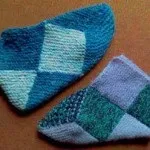 Тапочки-слідки спицями із залишків пряжі, Практичне рукоділля із підручних матеріалів тапочки-слідки