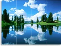 Фото ідеї - фотоплитка для ванної кімнати кімнати