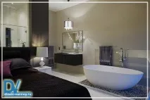Ванна в спальні - фото ванної кімнати та суміщений дизайн кімнати
