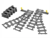 Залізничні колії Lego City 7895 (стрілки) та 7499 (рейки) колії