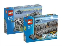Залізничні колії Lego City 7895 (стрілки) та 7499 (рейки) lego