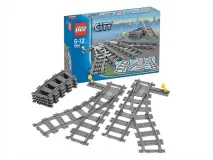 Залізничні колії Lego City 7895 (стрілки) та 7499 (рейки) city