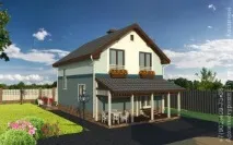 Готовий проект будинку із газобетонних блоків 8х10 м (С-118) проект
