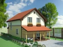 Готовий проект будинку із газобетонних блоків 8х10 м (С-118) готовий