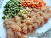 Ковбаска куряча з овочами - готуємо покроково з фото куряча