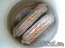 Ковбаска куряча з овочами - готуємо покроково з фото покроково