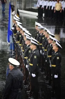 38 бригада осназ - Як зустрічають кораблі (фоторепортаж) фоторепортаж