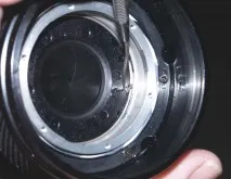 Чищення діафрагми Minolta AF 50 діафрагми