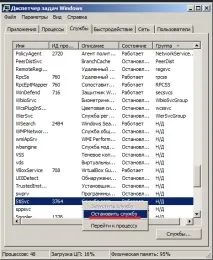Що робити, якщо не відомий процес svchost exe вантажить процесор Windows 7 Якщо