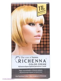 Крем-фарба для волосся з хною №11L (Bleaching Blonde) Richenna 1643731 в інтернет-магазині крем-фарба