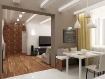 Легкий лофт, Трансформація 3-х кімнатної квартири в 4-х кімнатну, Студія дизайну інтер’єру Градіз лофт