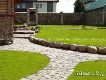 Сходи на ділянці та сходи в саду з натурального каменю, Художник Діма Ломати ділянці