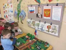 Оформлення куточка патріотичного виховання до Дня захисника Вітчизни куточка