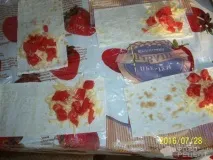 Рецепт Конвертики з лавашу з сиром та помідорами, Обсмажені в яйці рецепт