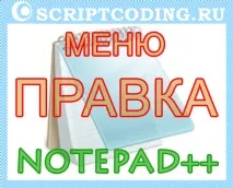 Редактор Notepad - Меню Правка правка