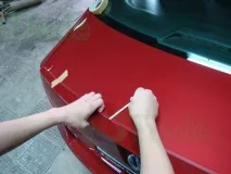 Установка спойлера на край багажника Volkswagen Polo Sedan край