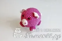 В’язана гачком свинка язана