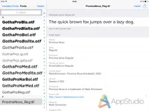 App Store FondFont – додавання до iOS будь-яких шрифтів - Проект AppStudio шрифтів