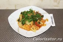 Цвітна капуста з помідорами - рецепт з фото по кроках, калорійність помідорами