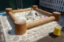 Дитячий майданчик з дерева своїми руками на заміській ділянці майданчик