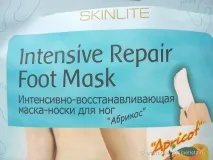 Корейські «штучки» від Skinlite Інтенсивно-відновлююча маска-шкарпетки для ніг «Абрикос» корейські